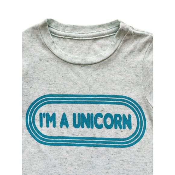 NWOT Tiny Whales “I'm A Unicorn” Tee Size 2 - Picture 2 of 3